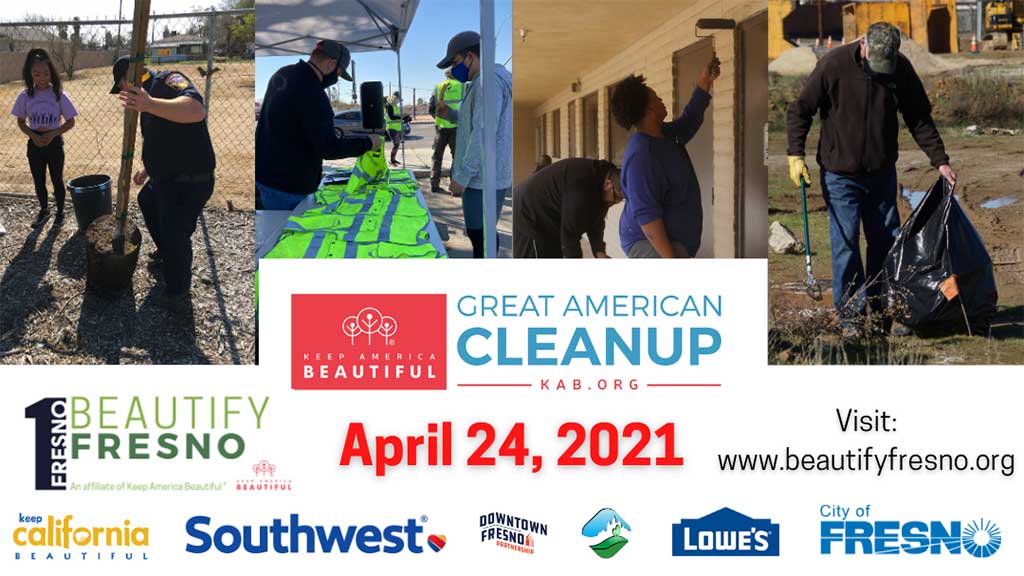 Beautify Fresno Announces Great American Cleanup Event with 12 Citywide Locations and Over 800 Volunteers