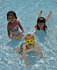 kids in the water playing