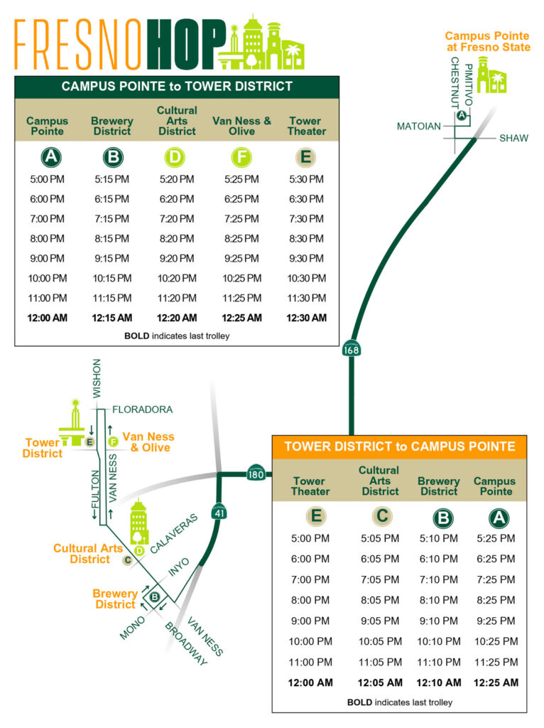 FresnoHOP-Route-Map-&-Schedule