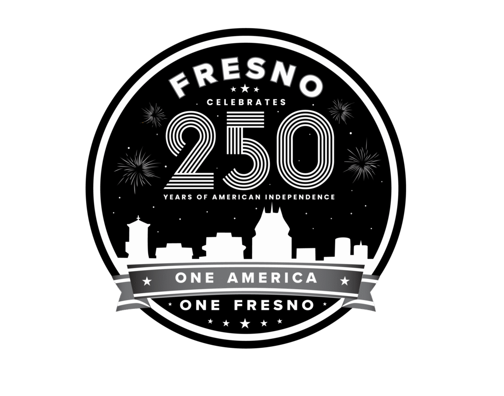 Fresno America 250 Logo in Black and White